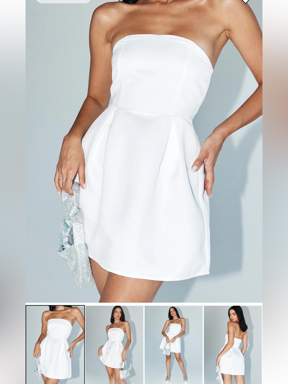 Princess Polly Spader Corset Strapless White Mini Dress Petite